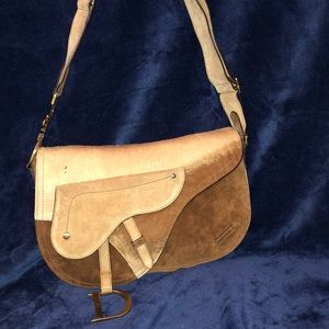 Christian Dior Brown Saddle Purse